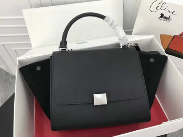 Replica Cheap Celine Swing Bag Trapeze Leather Shoulder Bags Color Matching